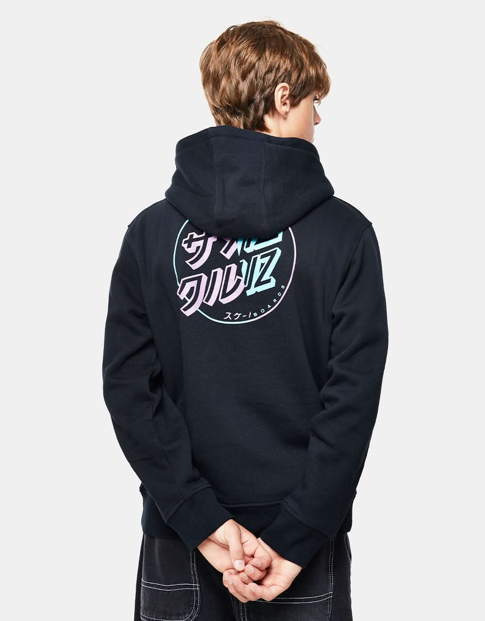 Santa Cruz Divide Dot Kids Pullover Hoodie - Black