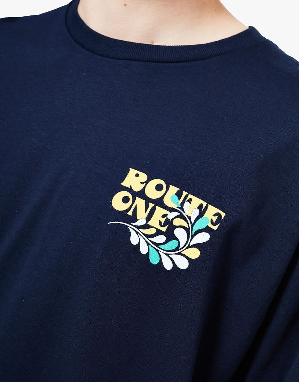 Route One Filigree LS T-Shirt - Navy