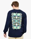 Route One Filigree LS T-Shirt - Navy