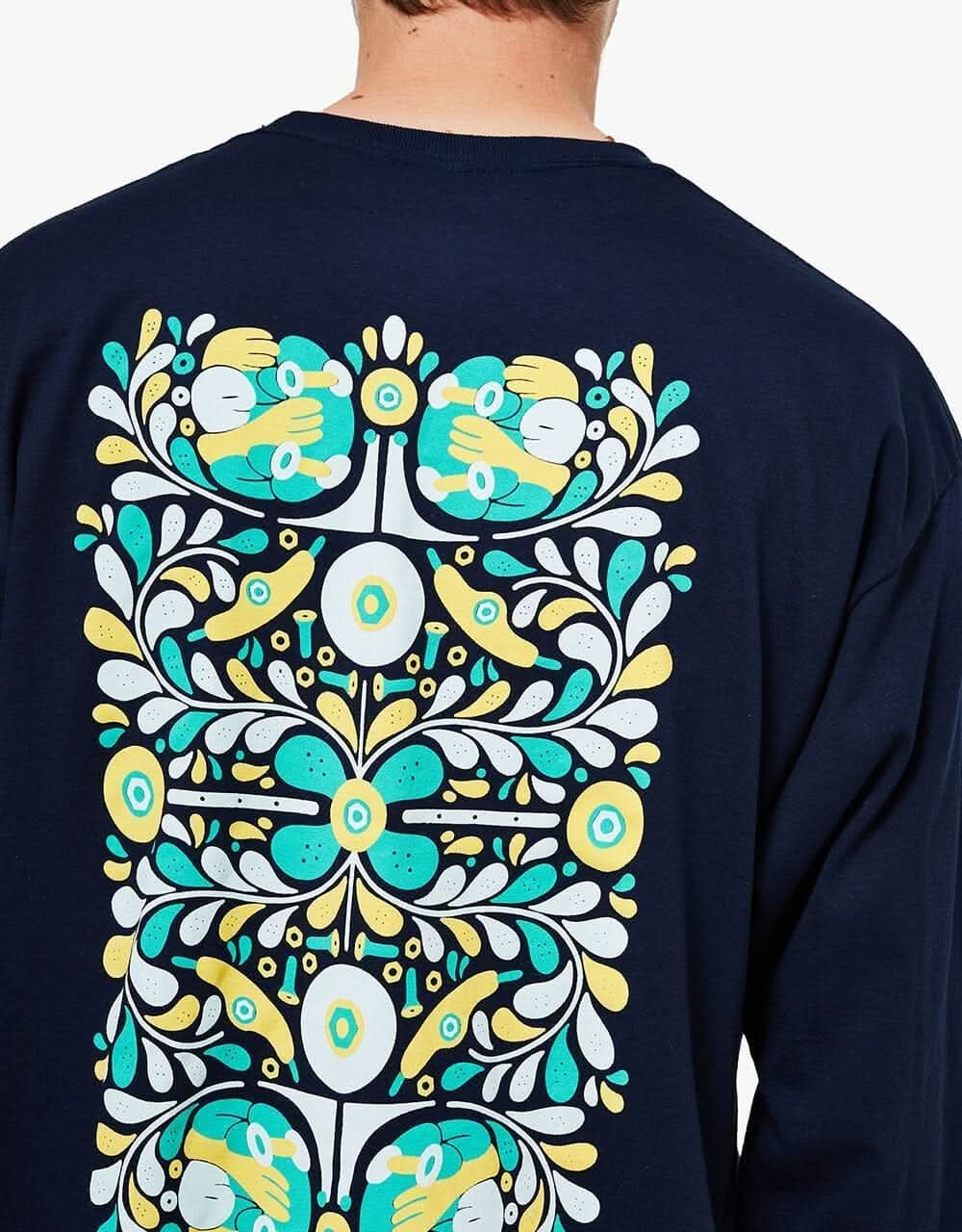Route One Filigree LS T-Shirt - Navy