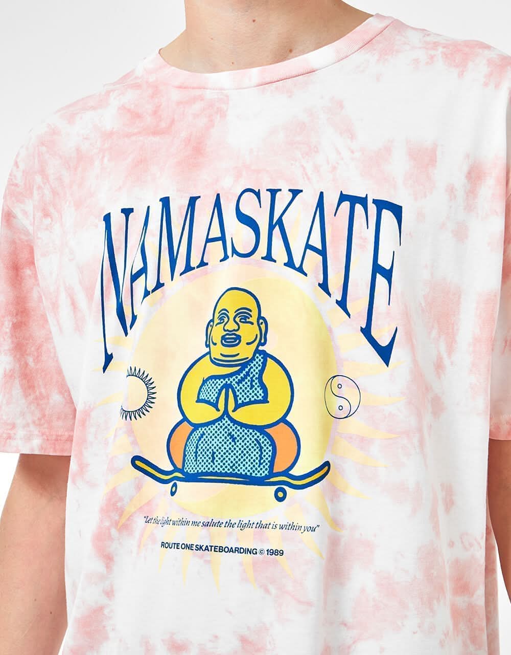 Route One Namaskate T-Shirt - Pink Tye Dye