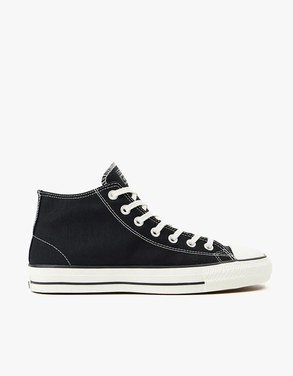 Converse CTAS Pro Cut Off Mid Skate Shoes Black/Black/Egret