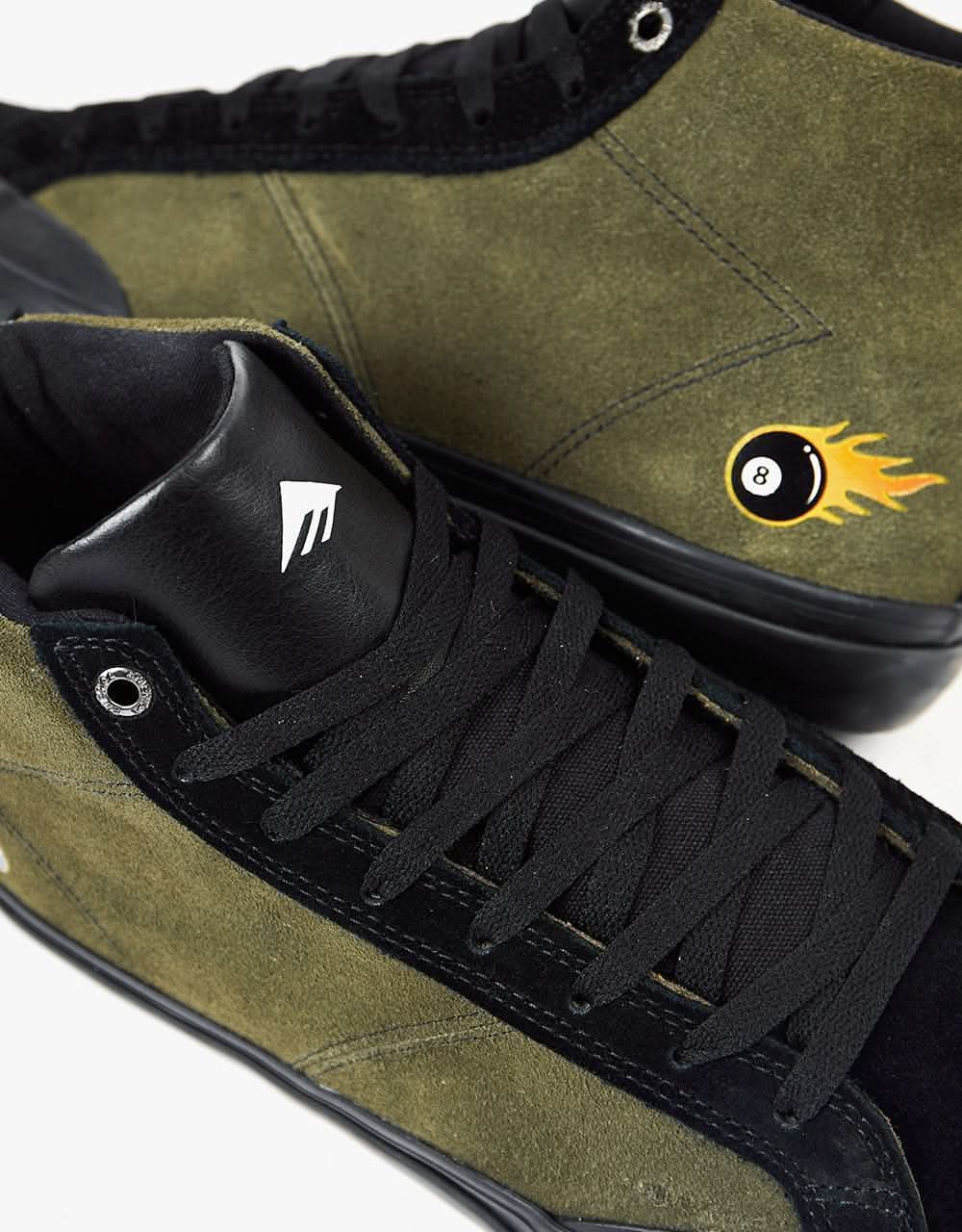 Emerica Omen Hi Skate Shoes - Black/Olive