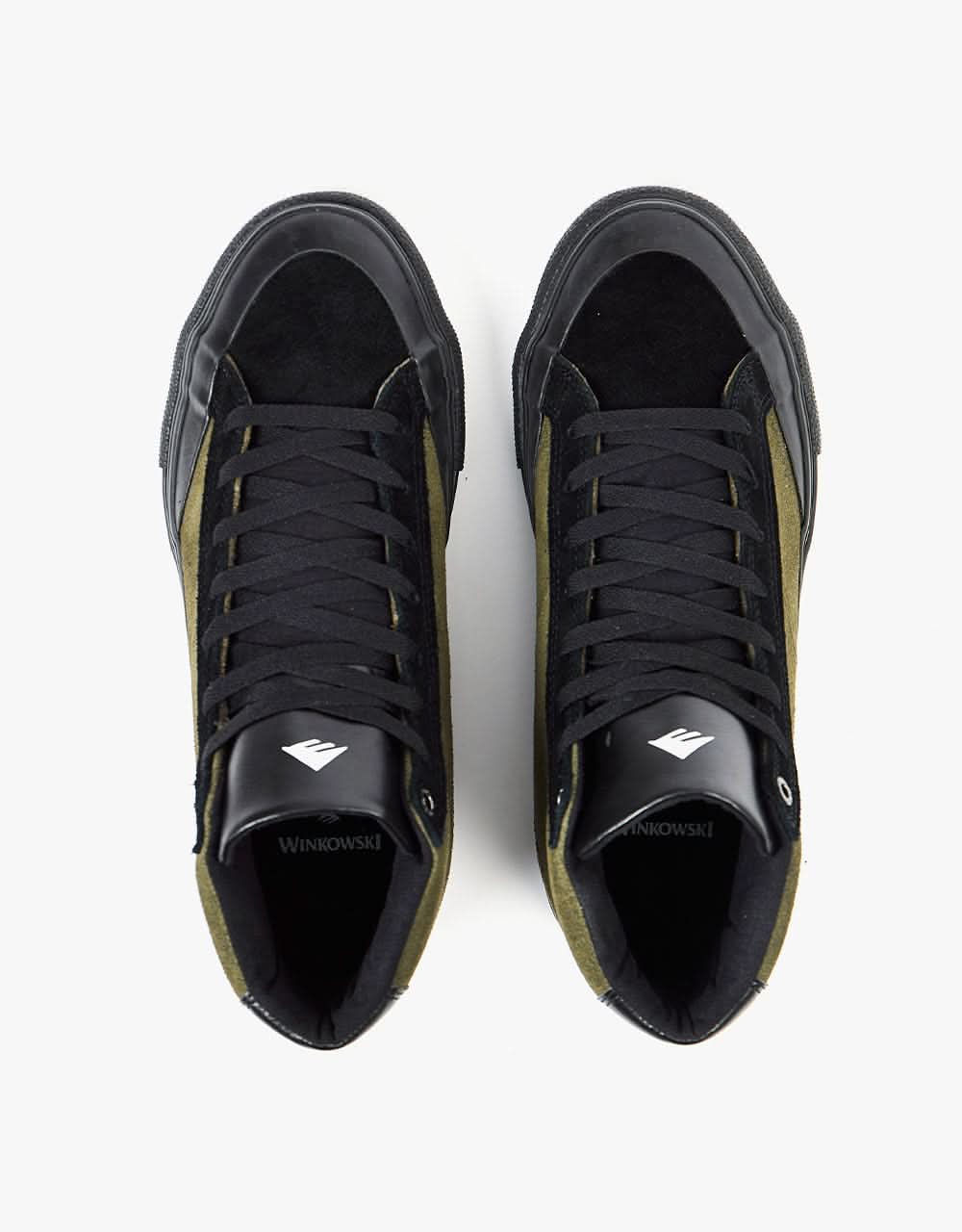 Emerica Omen Hi Skate Shoes - Black/Olive