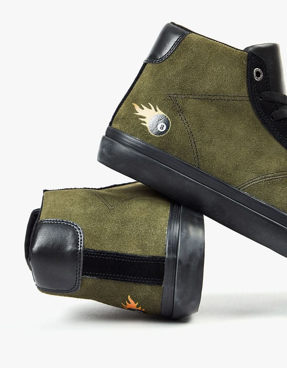 Emerica Omen Hi Skate Shoes - Black/Olive