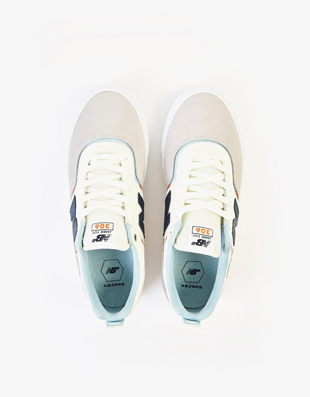New Balance Numeric 306 Skate Shoes - Cream/Orange
