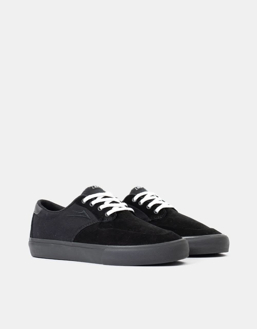 Lakai Riley 3 Skate Shoes - Black/Black Suede