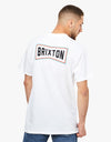Brixton Truss T-Shirt - White/Teal/Red