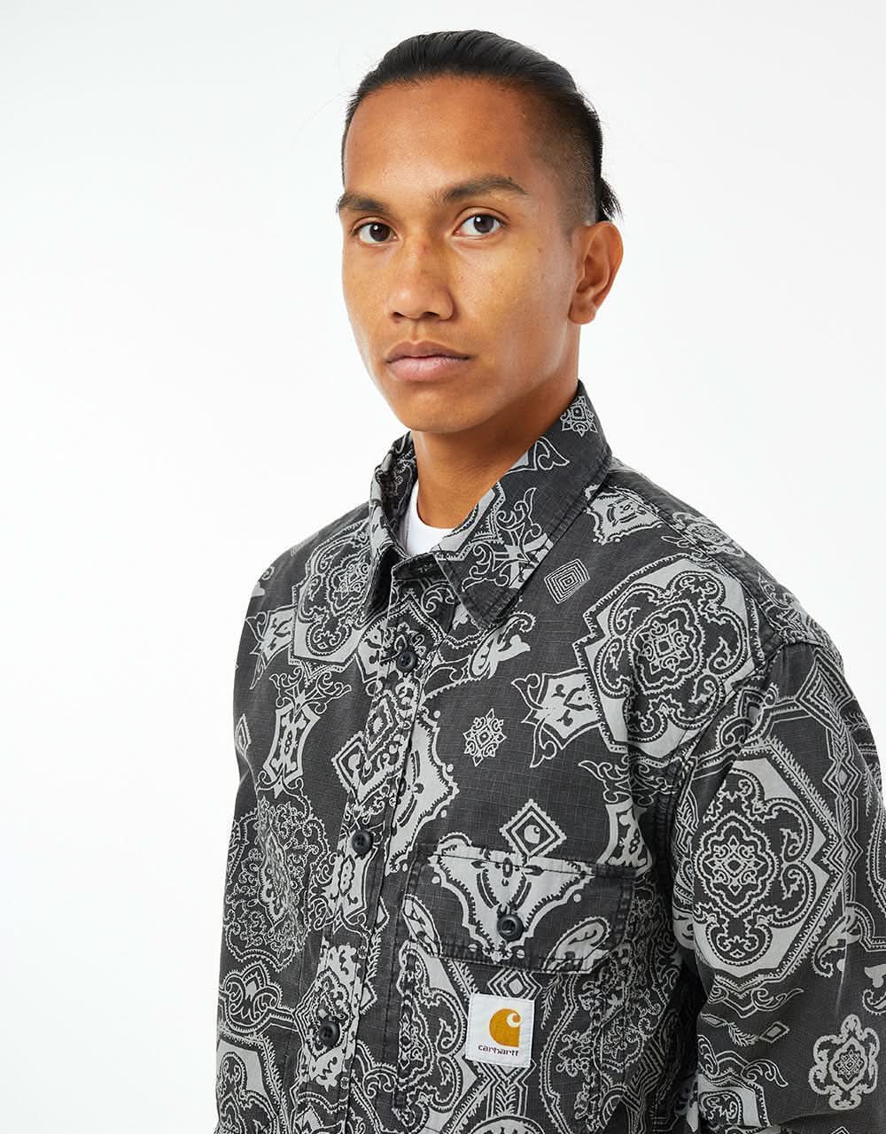 Carhartt WIP L/S Verse Shirt - Verse Print/Black
