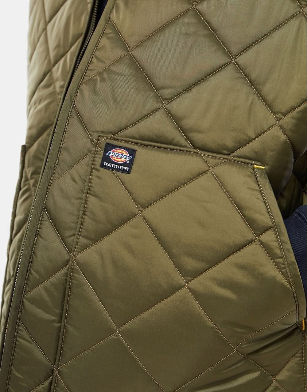 Dickies x Vincent Alvarez Quilted Vest - Military Green