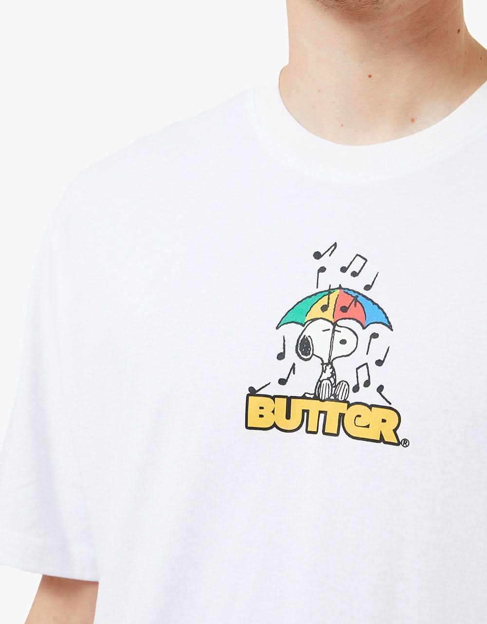 Butter Goods x Peanuts Umbrella T-Shirt - White