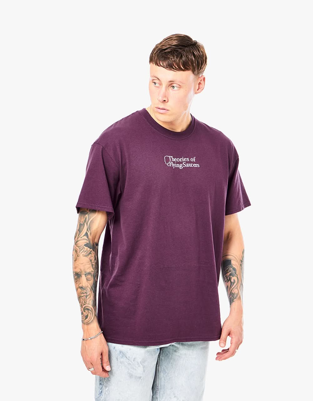 Theories of Atlantis Modern Myth T-Shirt Eggplant