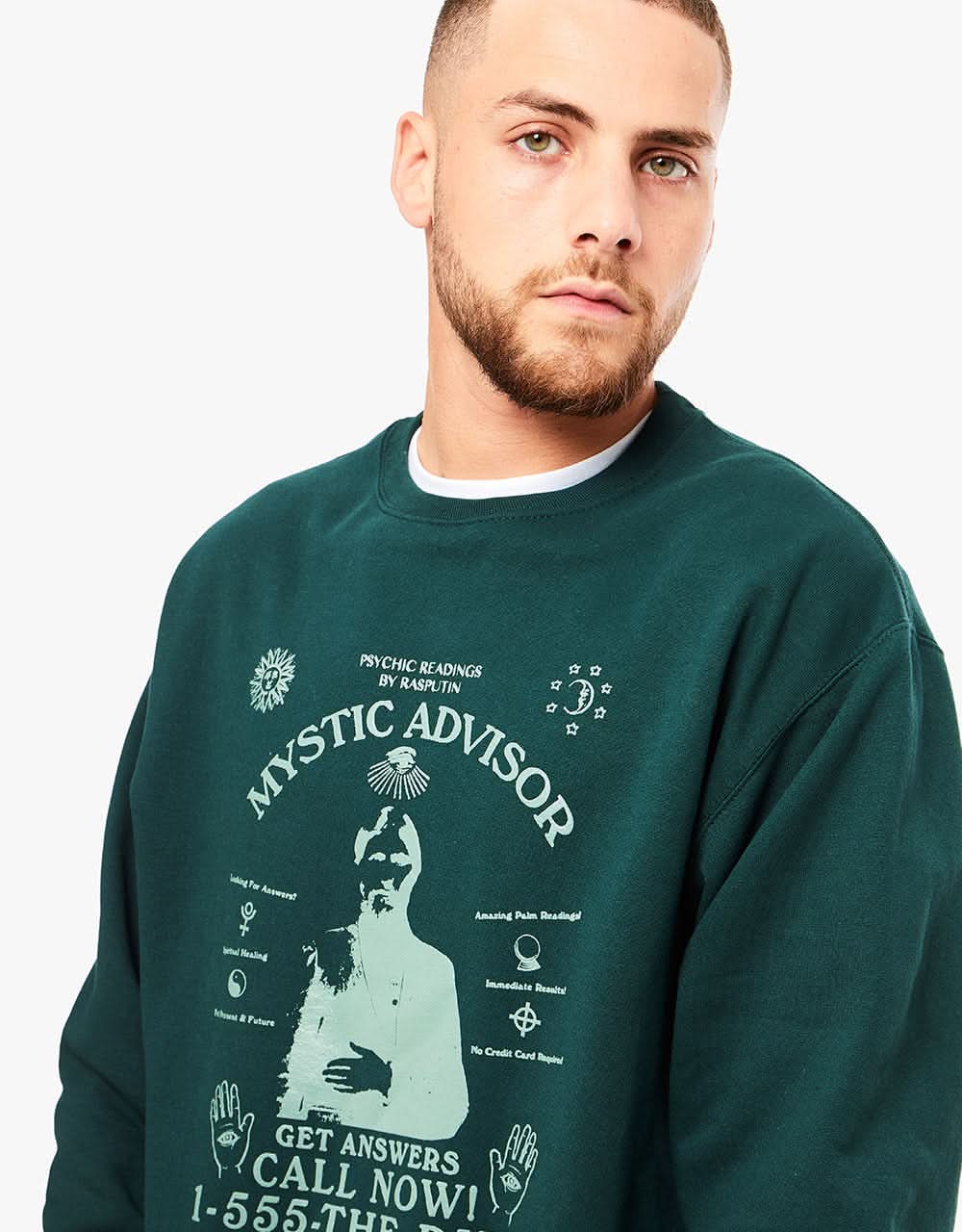 Theories of Atlantis Mystic Advisor Crew Sweatshirt - Deep Green