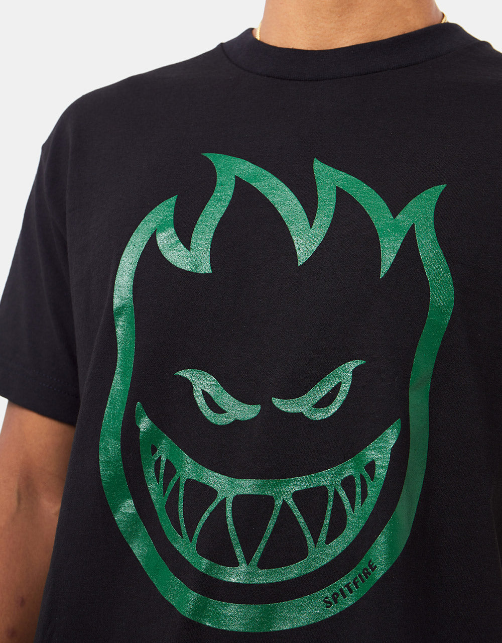Sptifire Bighead T-Shirt - Black/Dark Green
