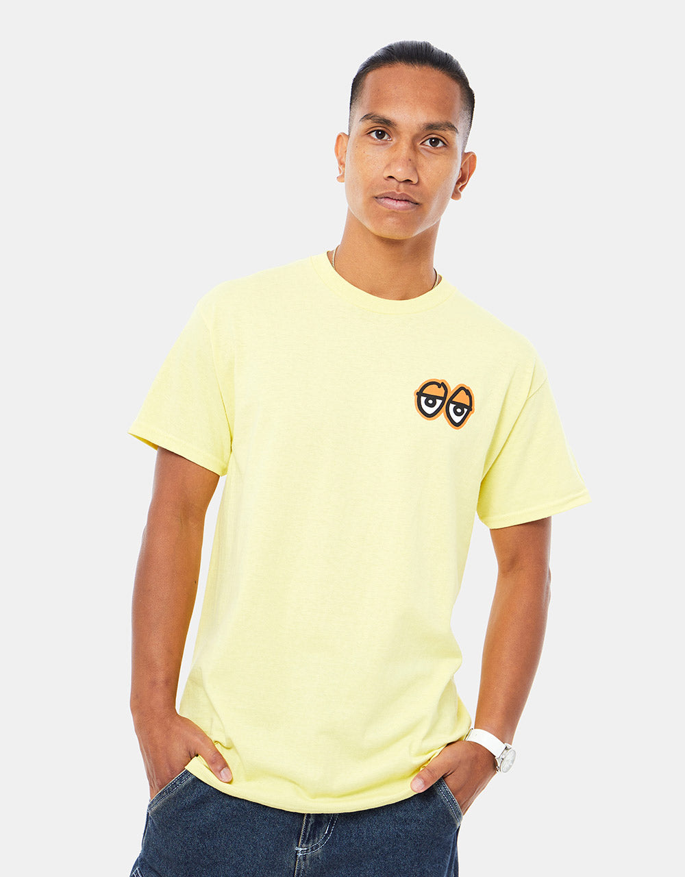 Krooked Strait Eyes T-Shirt - Banana/Orange