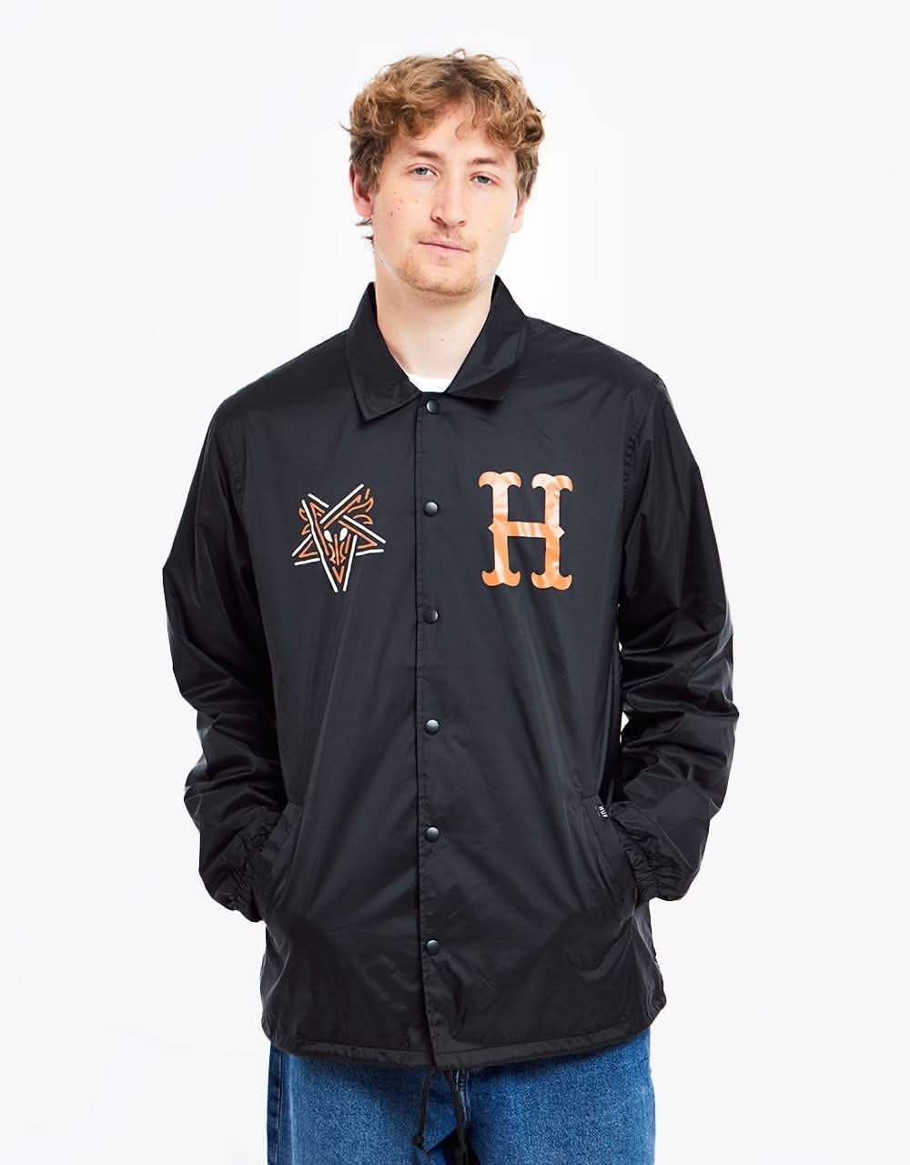 HUF x Thrasher Split Coaches Jacket - Black