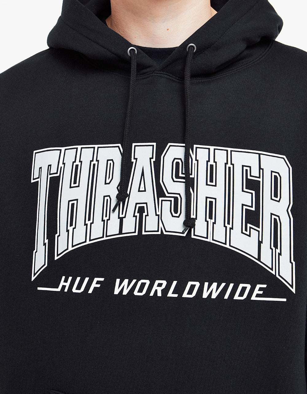 HUF x Thrasher Bayview Pullover Hoodie - Black