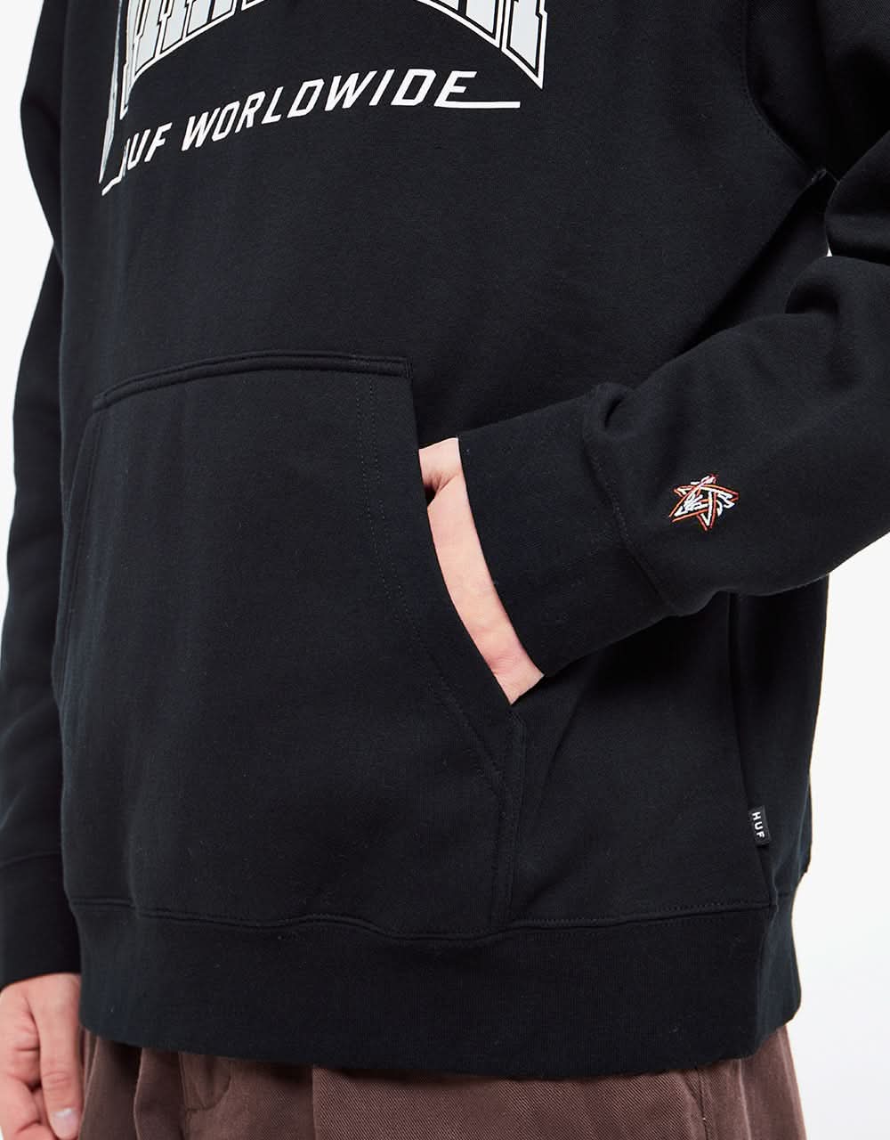 HUF x Thrasher Bayview Pullover Hoodie - Black