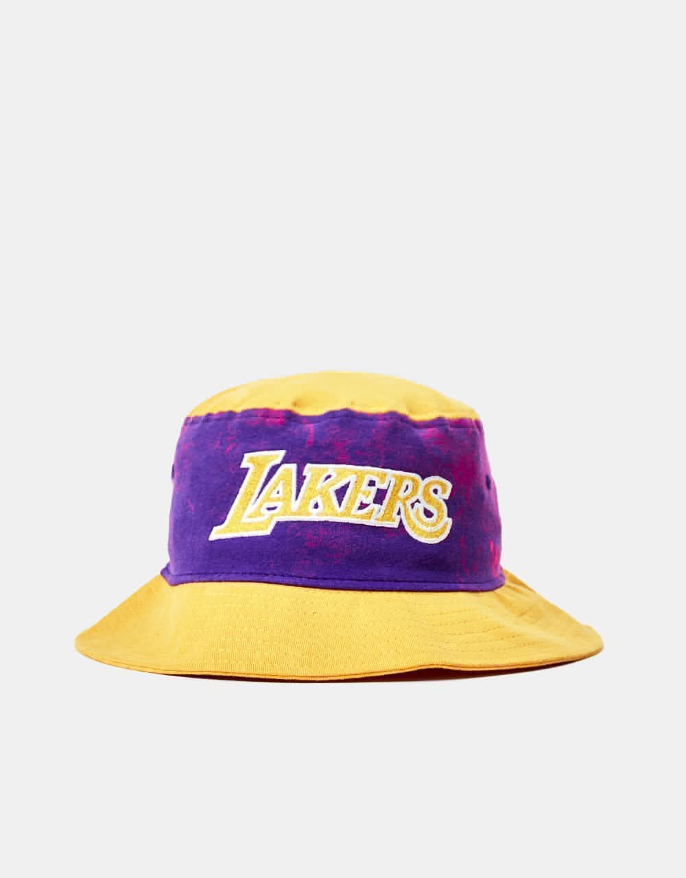 New Era NBA LA Lakers Washed Tapered Bucket - Purple
