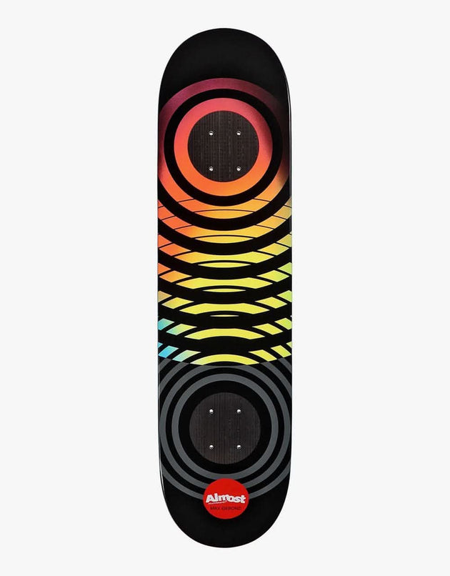 Almost Max Black Blur Impact Support Skateboard Deck - 8"