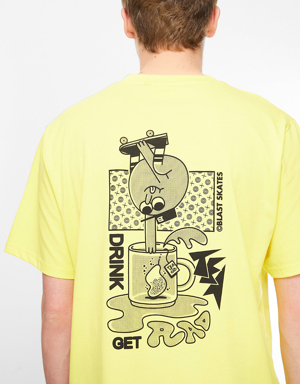 Lovenskate x Blast Drink Tea, Get Rad! T-Shirt - Yellow