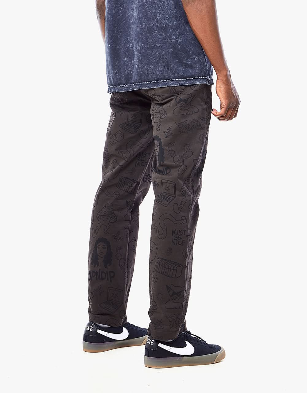 RIPNDIP Nerm Doodle Cotton Twill Pant - Chocolate