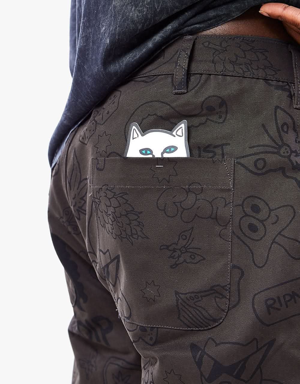 RIPNDIP Nerm Doodle Cotton Twill Pant - Chocolate