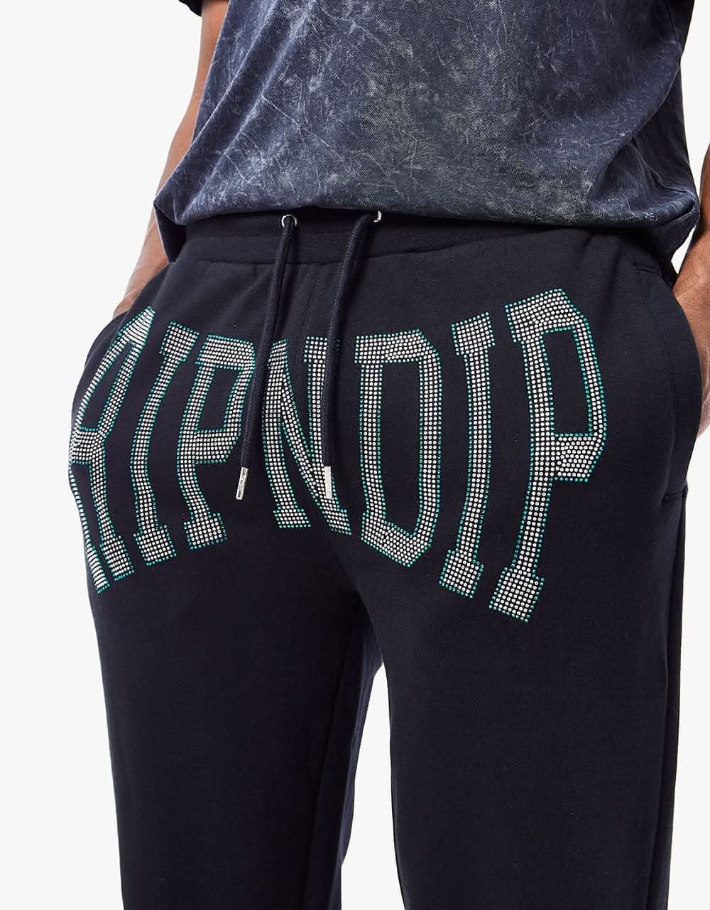RIPNDIP Summer Revenge Rhinestone Sweatpant - Black