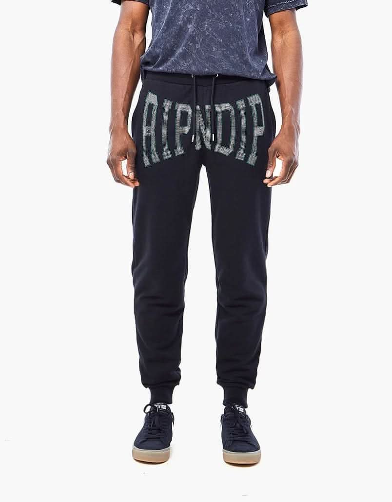 RIPNDIP Summer Revenge Rhinestone Sweatpant - Black