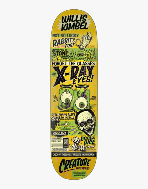 Creature Kimbel X-Ray Eyes Skateboard Deck - 9"