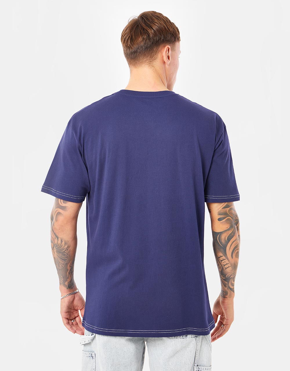 Route One Organic Chest Logo T-Shirt - Navy