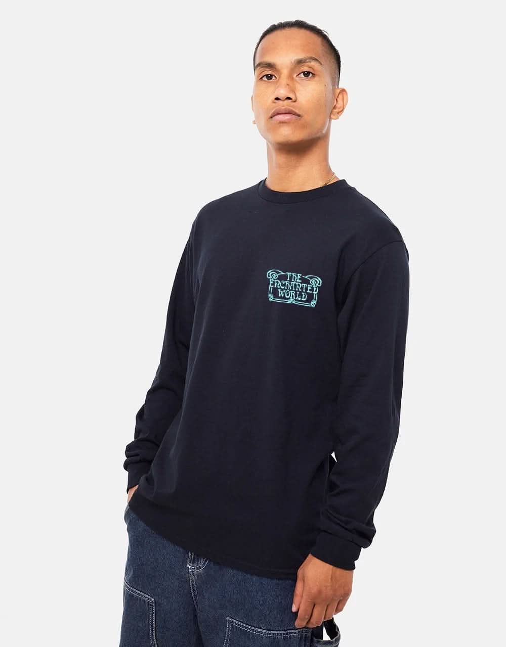 Playdude Enchanted World Long-Sleeve T-Shirt - Black