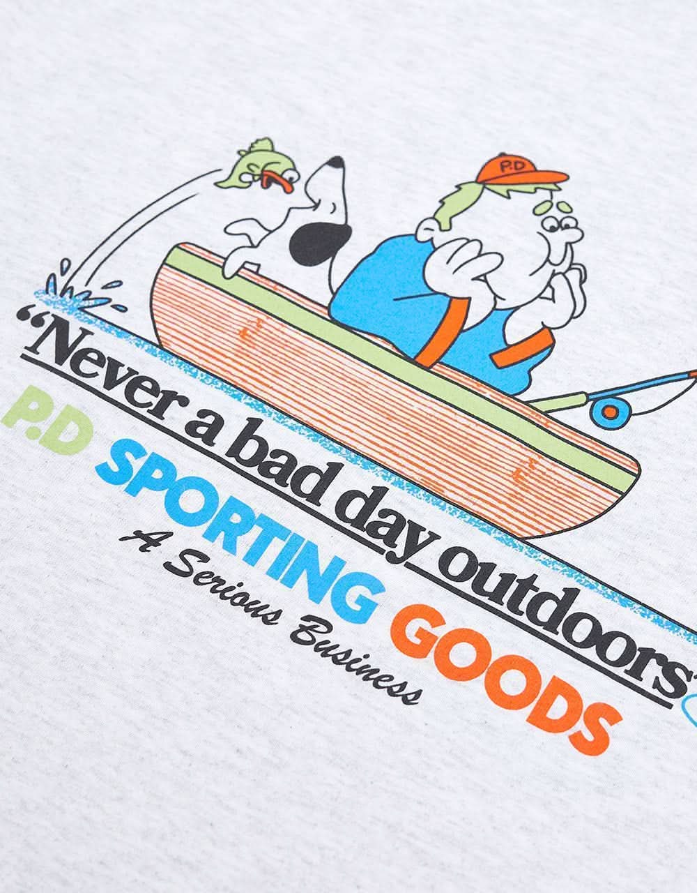 Playdude Gone Fishing T-Shirt - Ash Grey