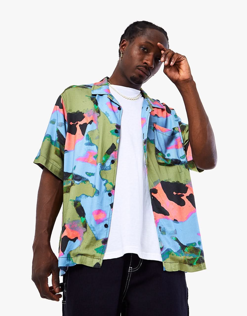 Welcome Impression Rayon Shirt - Olive