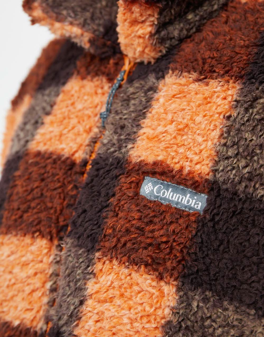 Columbia Womens Winter Pass™ Sherpa FZ Fleece - Warm Copper/Check Multi