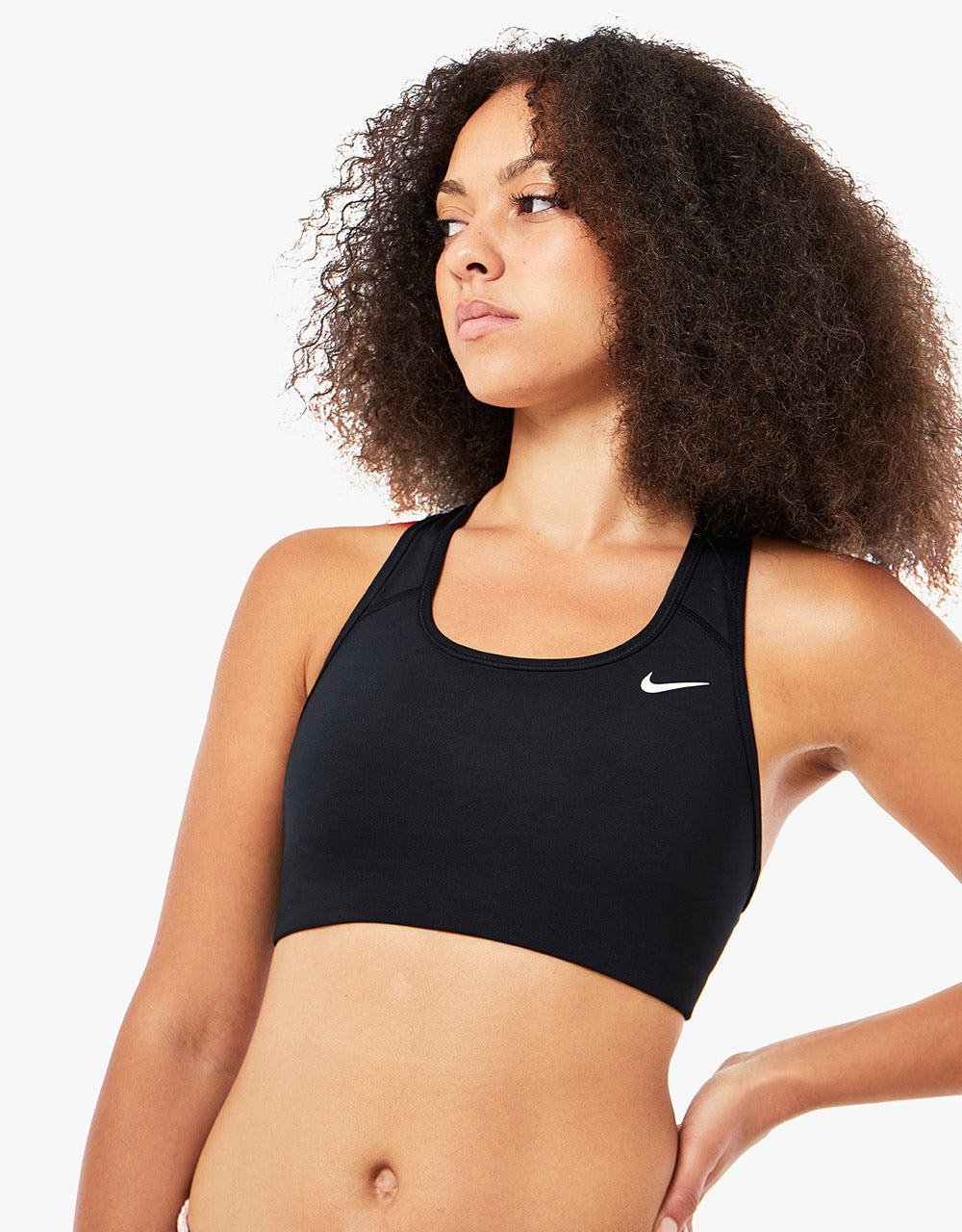 Nike SB Womens Medium-Support Non Padded Sports Bra - Black/White
