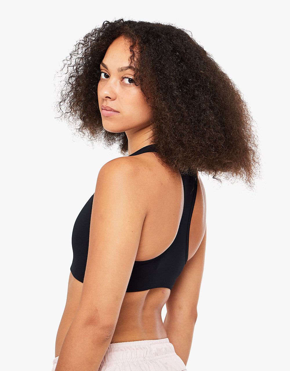 Nike SB Womens Medium-Support Non Padded Sports Bra - White/Black