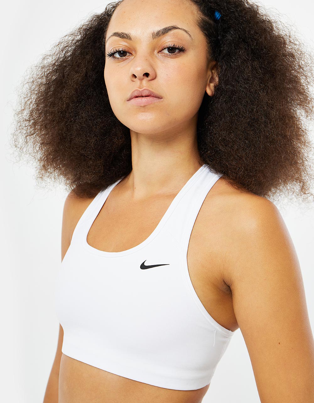 Nike SB Womens Medium-Support Non Padded Sports Bra - White/Black