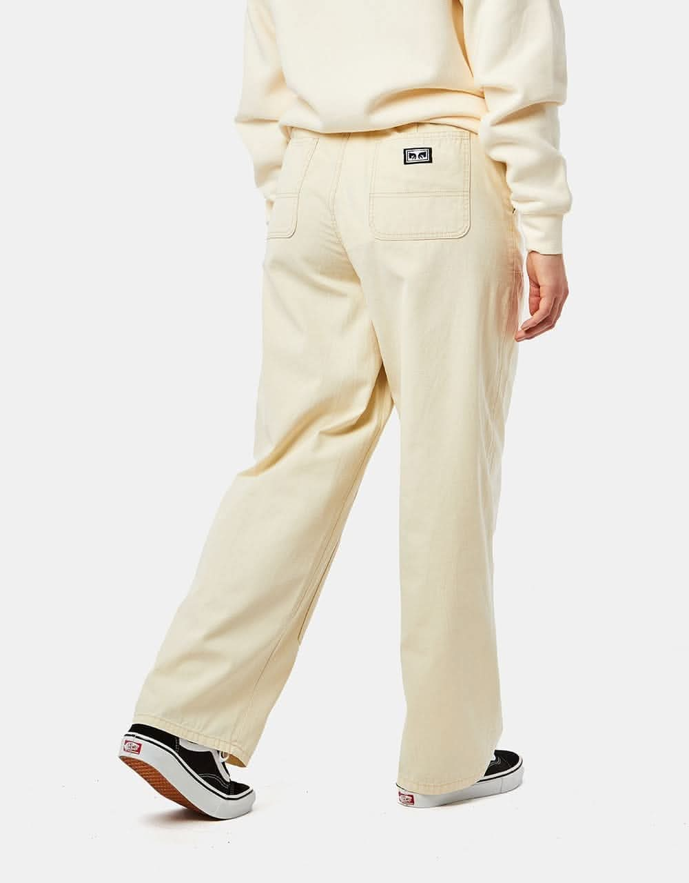 Obey Womens Tami Baggy Pant - Bone White