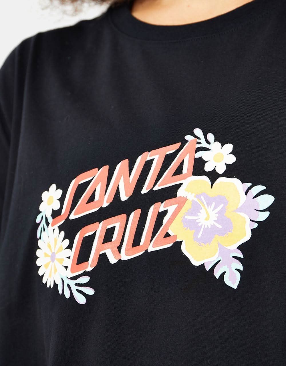 Santa Cruz Womens Free Spirit Floral T-Shirt - Black