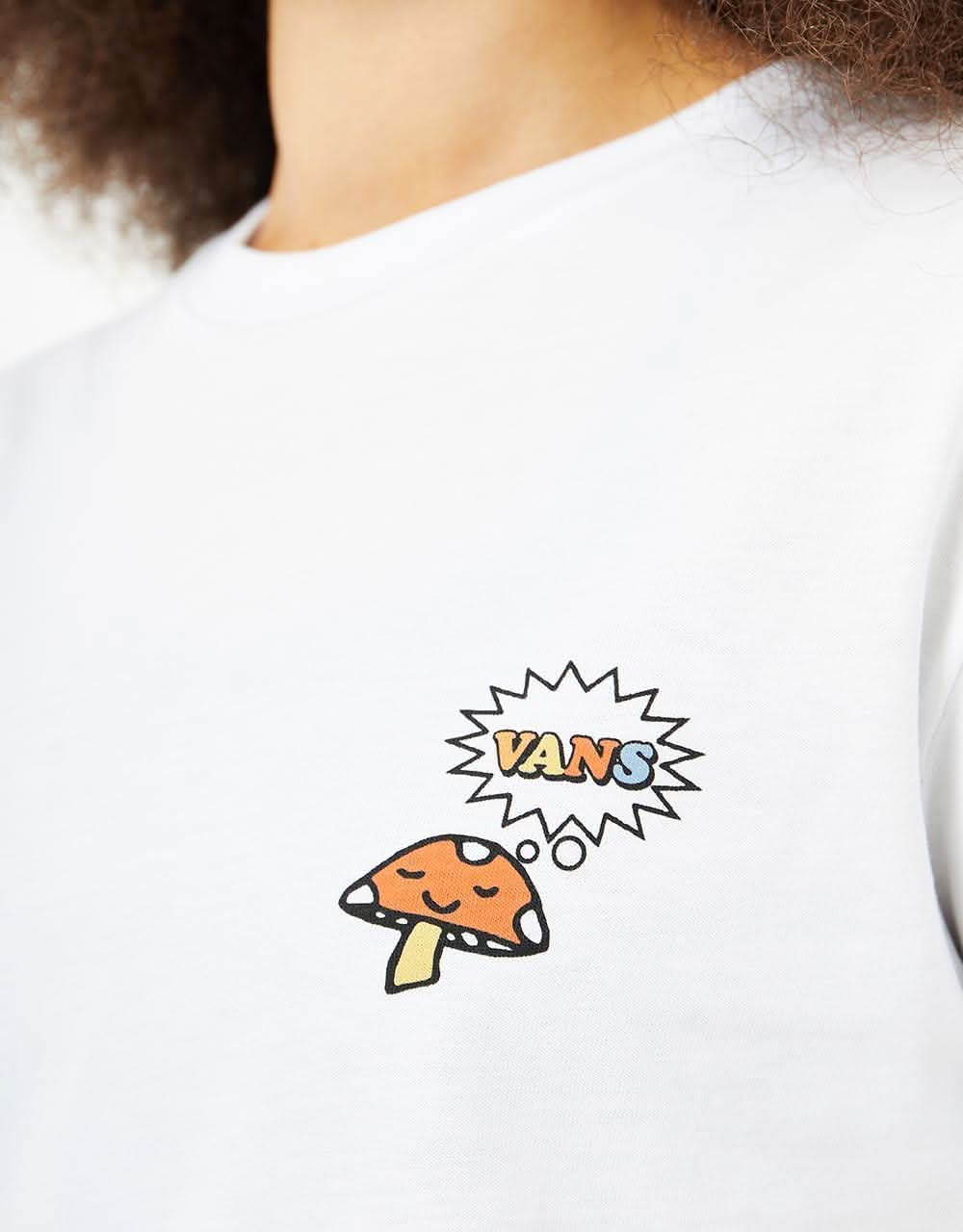 Vans Womens Lets Grow Relaxed  Crew T-Shirt - White