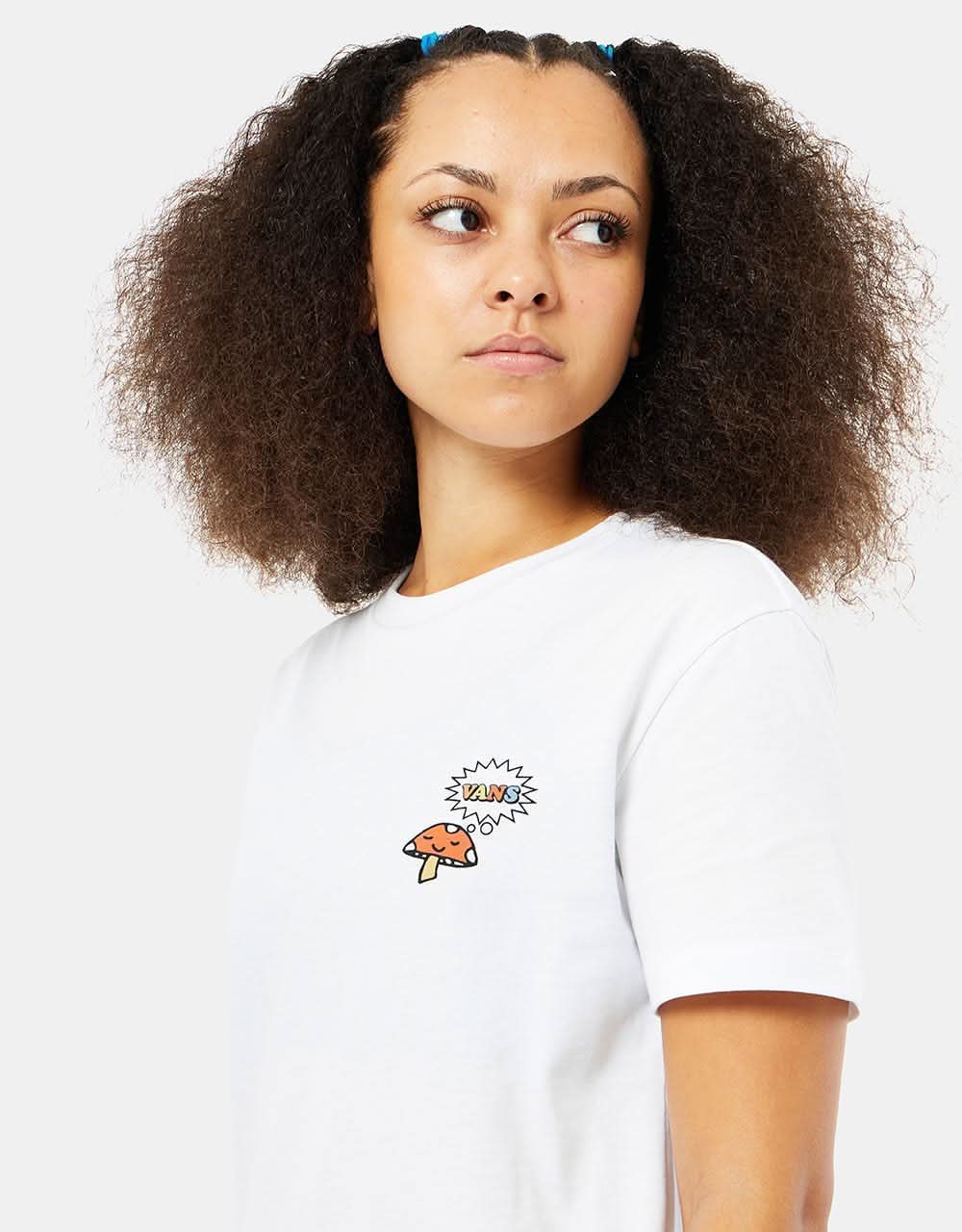 Vans Womens Lets Grow Relaxed  Crew T-Shirt - White