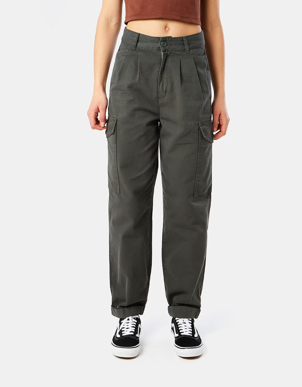 Carhartt WIP Womens Collins Pant - Boxwood (Garment Dyed)