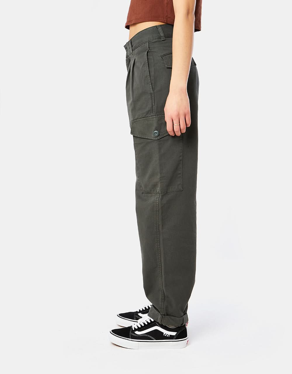 Carhartt WIP Womens Collins Pant - Boxwood (Garment Dyed)