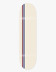 Skateboard Café Stripe Skateboard Deck - Cream/Burgundy