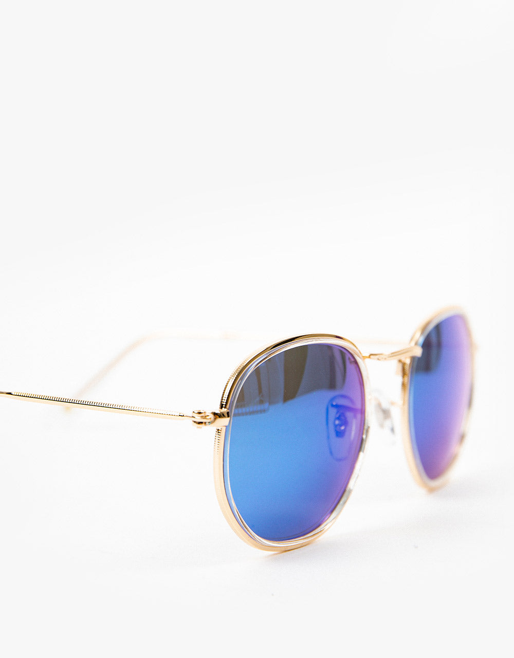 Glassy Sunhaters Hudson Polarized Sunglasses - Clear/Blue Mirror