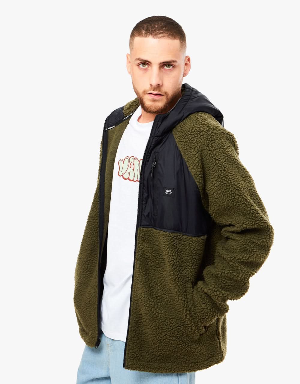 Vans Sherpa Hoodie - Grape Leaf/Black