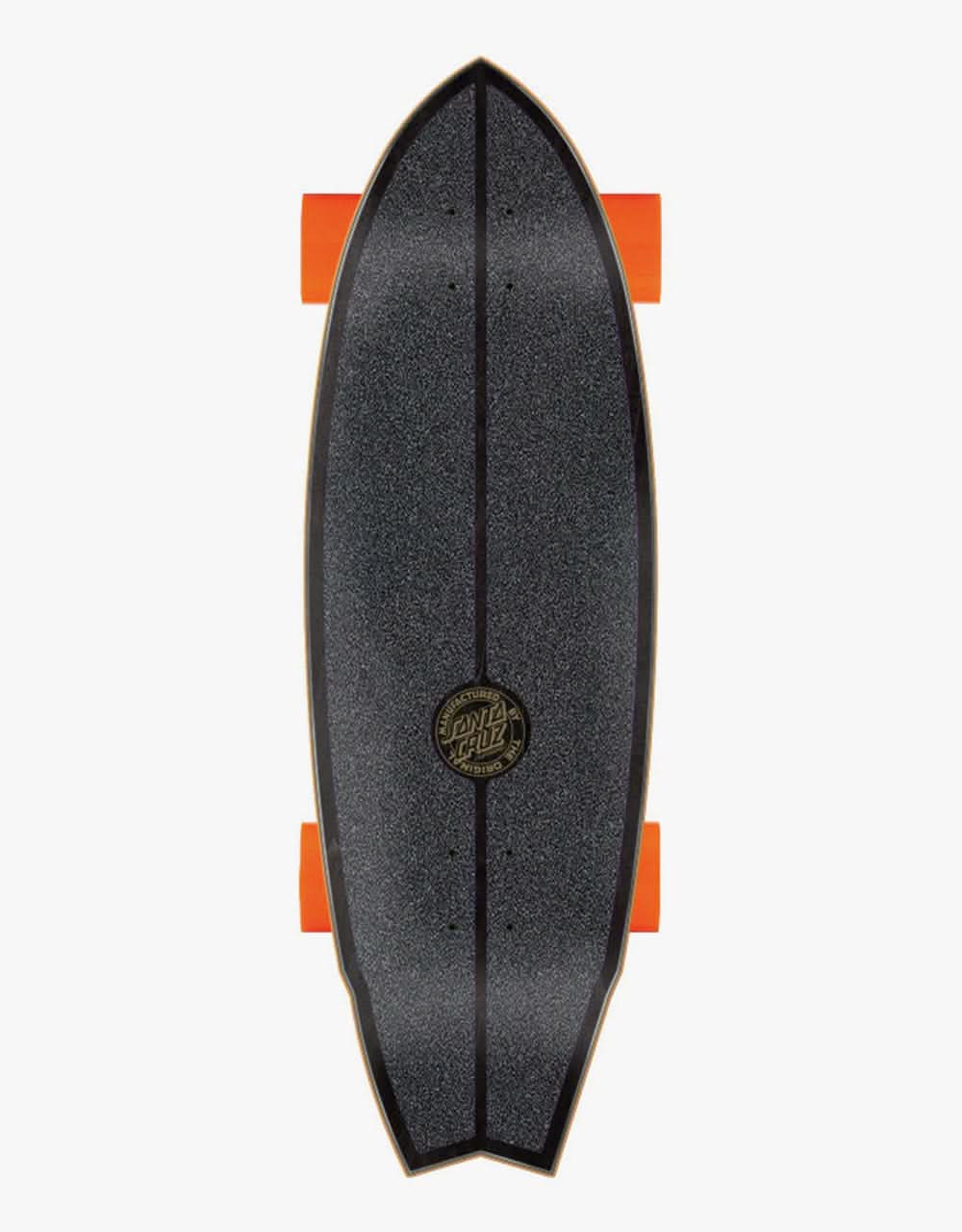 Santa Cruz x Carver Flame Dot Shark SurfSkate Cruiser - 9.85" x 31.52"