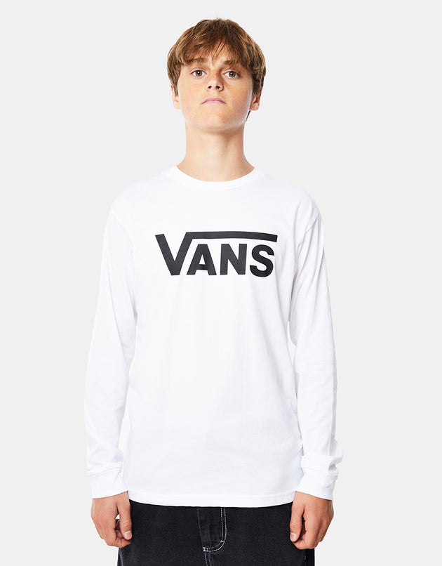 Vans Classic LS Kids T-Shirt - White/Black