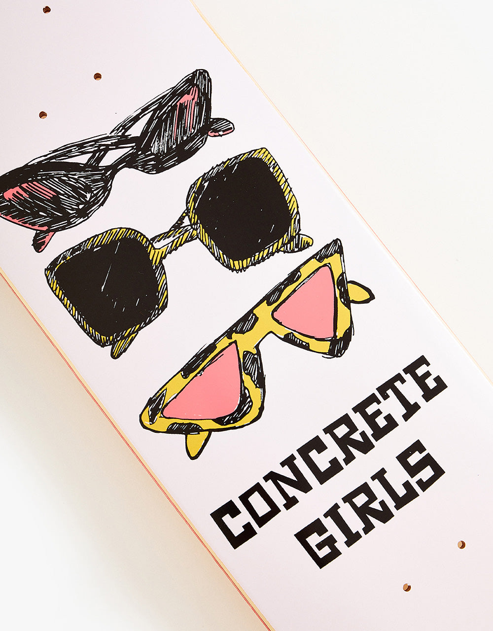 Concrete Girls Sunglasses Skateboard Deck - 8"